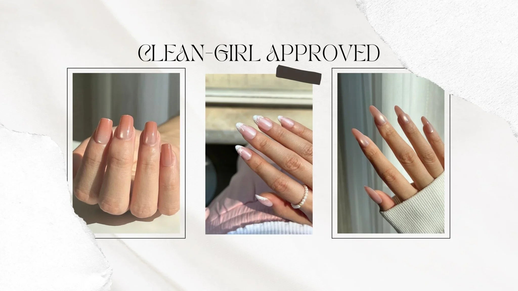 clean girl nails, minimalist nail trends 2025