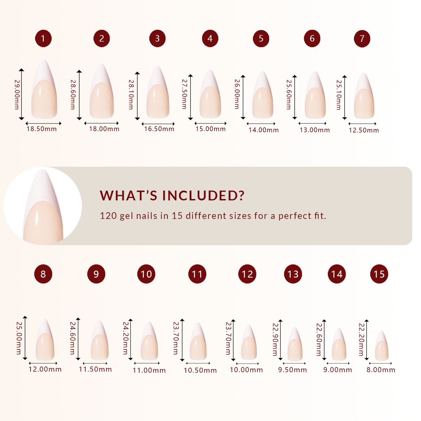 LuxeTip French - Long Stiletto White French Tips