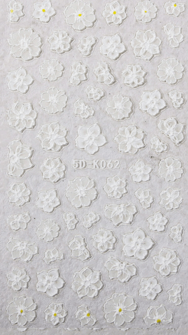 5D Luxury 5D lace flower nail sticker, K062