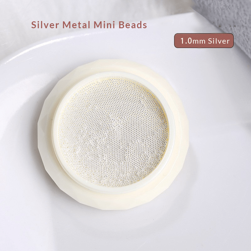 Silver 1.0mm mini metal nail beads for 3D nail art