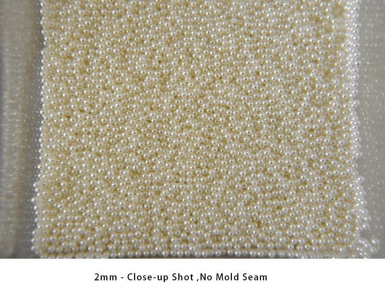 Ivory resin Pearl charms sizes 2mm