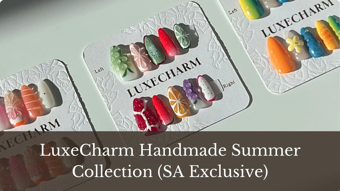 LuxeCharm Handmade Press on nails, summer collection, South Africa exclusive