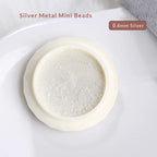 Silver 0.6mm mini metal nail beads for 3D nail art