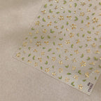 3D gold-foil floral nail stickers with metallic petals and leaves, close up look
