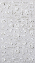 5D Luxury 5D lace flower nail sticker, K139