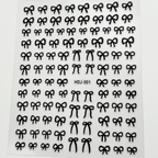 Black hot stamping butterfly and bow nail stickers