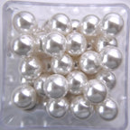 Classic white and soft ivory pearl beads for nail decoration