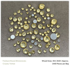 Creamy yellow and crystal nail rhinestones for DIY nail art