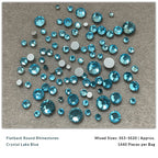 Lake blue and crystal nail rhinestones for DIY nail art