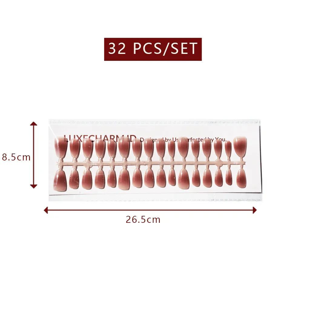 LuxeTip Blush Ombre press on nails medium almond