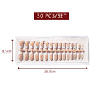 LuxeTip French Press On Nails, Medium Square White French Tips, Nude Color