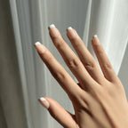 LuxeTip French Press On Nails, Extra Short Square White French Tips, On Hand Display