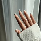 LuxeTip French Press On Nails, Extra Short Square White French Tips, On Hand Display 2