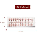 LuxeTip French Press On Nails, Long Stiletto White French Tips, Light Pink Color