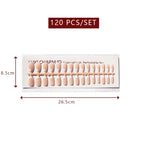LuxeTip French Press On Nails, Short Coffin White French Tips, Peach Color