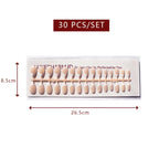 LuxeTip French Press On Nails, Short Almond White French Tips, High-Gloss Finish, Nude Color 