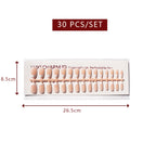 LuxeTip French Press On Nails, Short Coffin White French Tips, Peach Color 