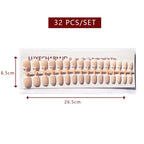 LuxeTip French Press On Nails, Short Square White French Tips, Nude Color 