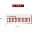 LuxeTip Glass Cat Eye Press On Nails Extra Short Square