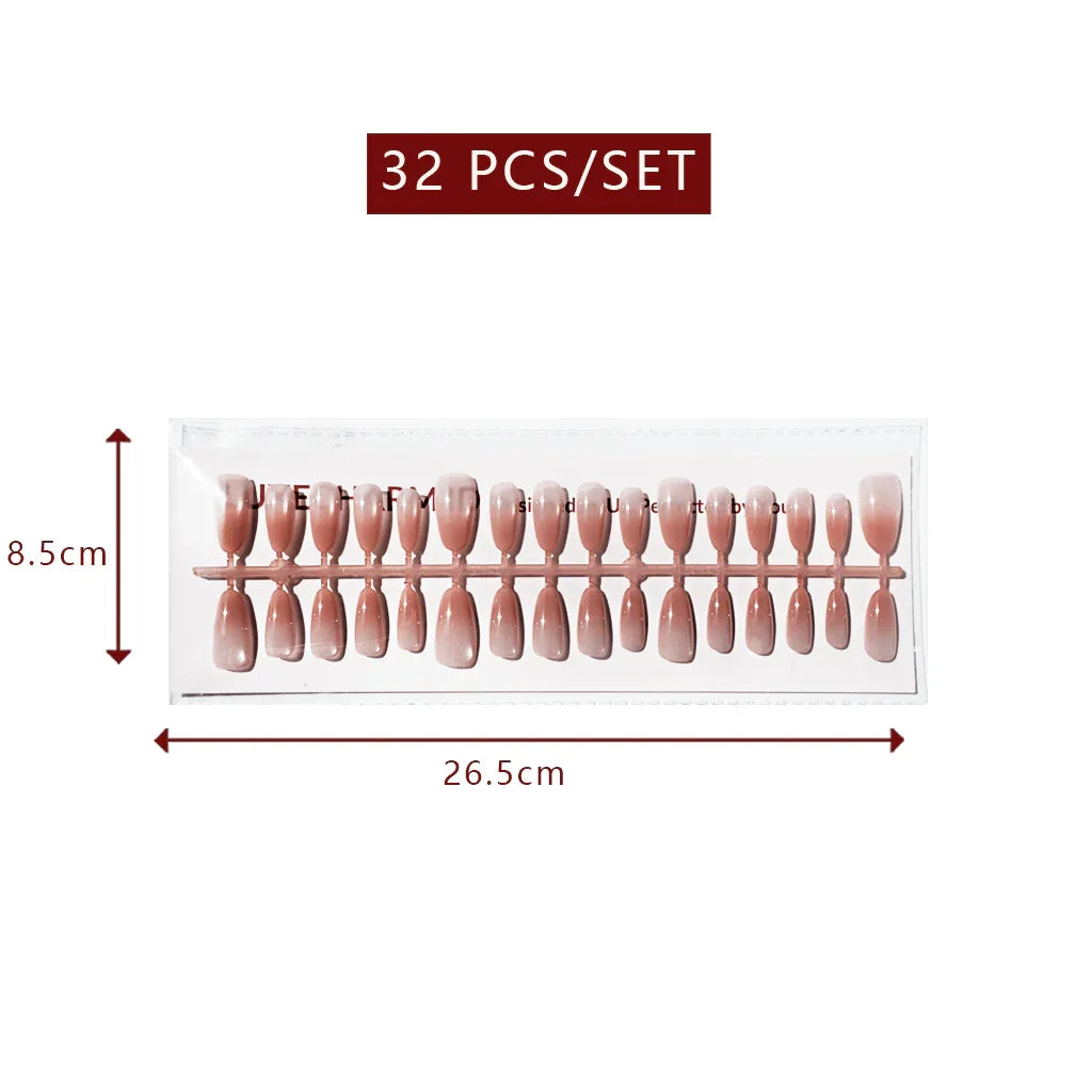 LuxeTip Glass Cat Eye Press On Nails Medium Oval