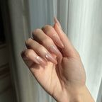 LuxeTip Glass Cat Eye Press On Nails Medium Oval, On Hand Display 3