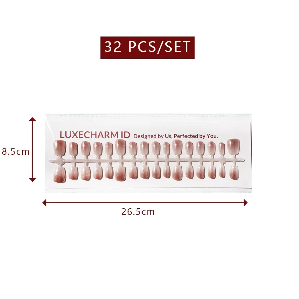 LuxeTip Glazed Donut Press On Nails Extra Short Square