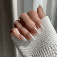 LuxeTip Glazed Donut Press On Nails Short Ballerina, On Hand Display 2, Live GIF