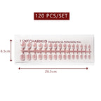 LuxeTip Glazed French Press On Nails, Extra Short Square White French Tips, light pink color 