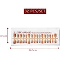 LuxeTip nude beige ombré press-on nails extra short square