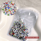 Mixed‑color crystal nail rhinestones SS3 to SS20 for DIY nail art