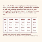 Detailed size chart- nail measurement- fit your perfect nail sizes for press on nails 