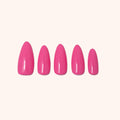 Barbie pink nails. Press on nails. Product image. 5 press-ons.