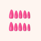 Barbie pink nails. Press on nails. Product image. 10 press-ons.