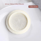 Silver 1.0mm mini metal nail beads for 3D nail art