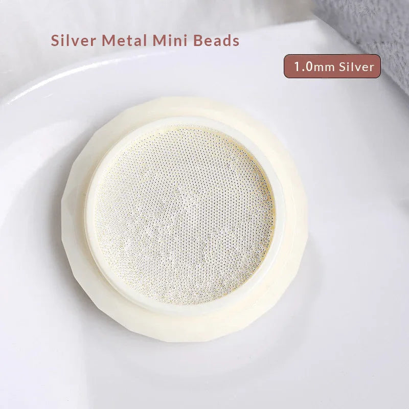 Silver 1.0mm mini metal nail beads for 3D nail art