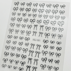Silver hot stamping butterfly and bow nail stickers
