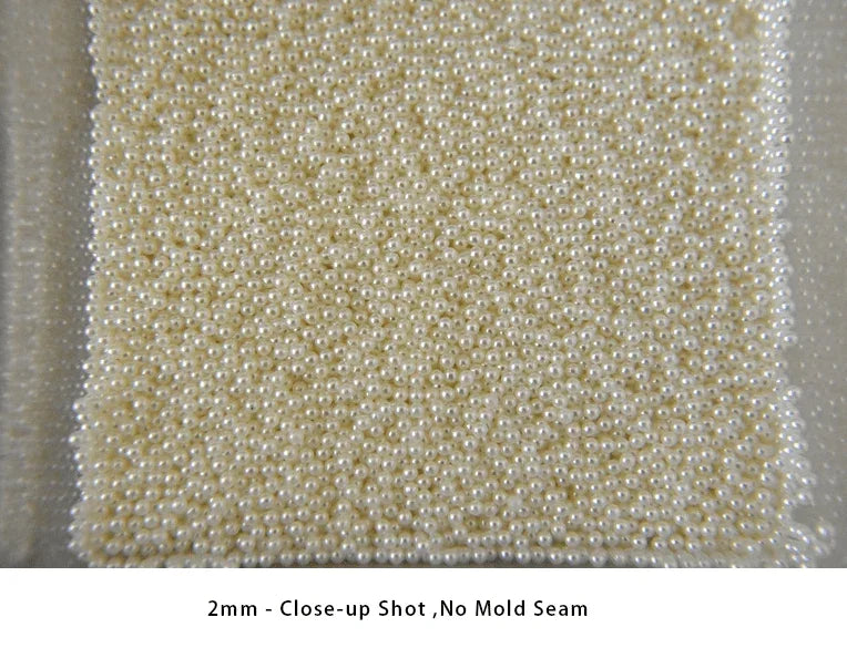 Ivory resin Pearl charms sizes 2mm