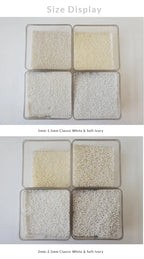 Classic white & soft ivory resin Pearl charms size display 